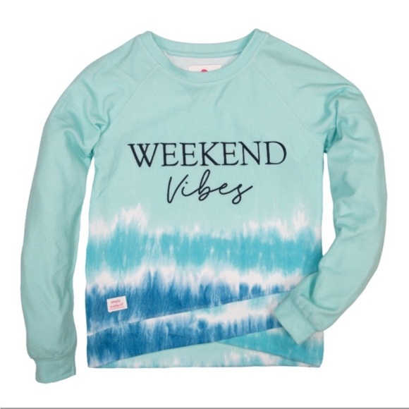 ✨🆕💖🌊SIMPLY SOUTHERN‎ WEEKEND VIBES TIE DYE CREW NECK SHIRT🌊💖 - Picture 2 of 13